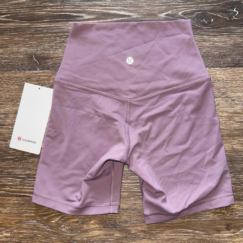 Lululemon Align Biker Short High Rise 6” Lavender Lux Size 2 NWT